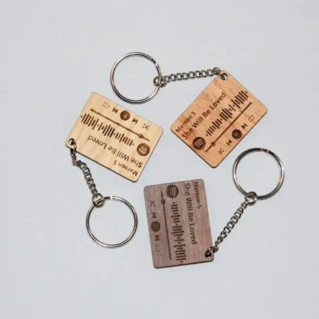 Alternative view of Scan Spotify Song Code Personalised Keyring, Solid Wood, Boyfriend Girlfriend Keyring, Valentine's Day Gift, Spotify Code Keychain