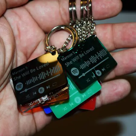 Spotify Song Scan Code Personalised Keyring, Boyfriend Girlfriend Keyring, Valentine's Day Gift, Spotify Code Keychain