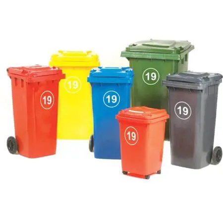 130mm Wheelie Bin Numbers Custom House Number Vinyl Graphic Stickers