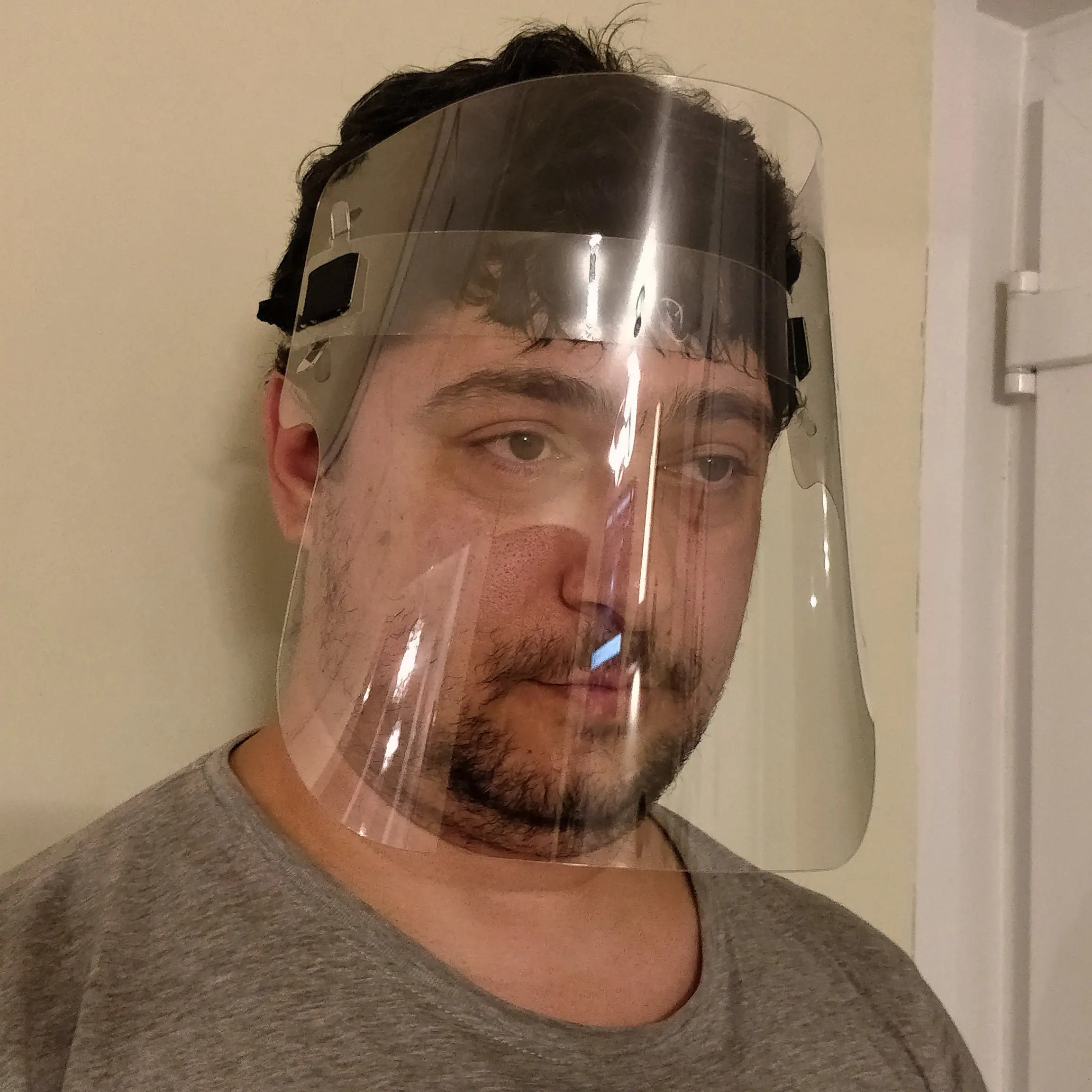 2 x Full Cover Safety Face Shield Clear and Adjustable Made In UK PPE - Image 6