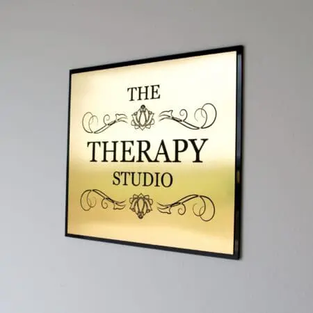 Alternative view of 20cm x 20cm Office Wall Sign, Custom Engraved , Plaque, Shop Name