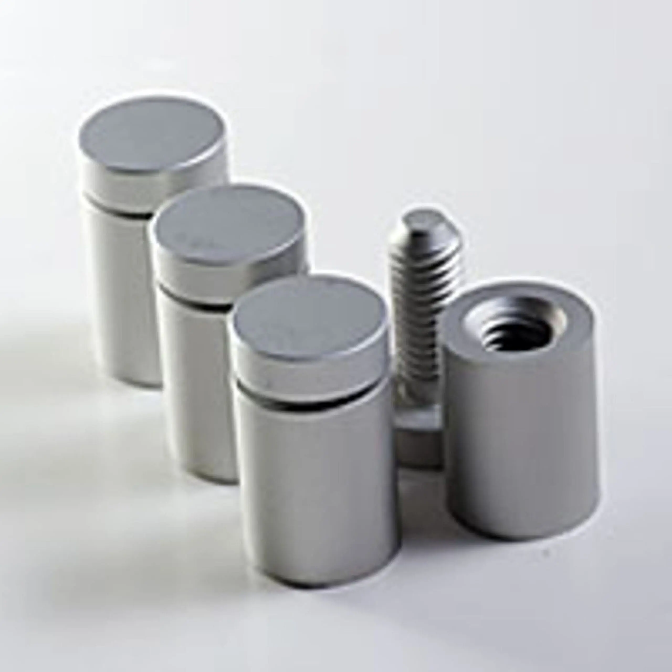 25mm Sign Standoff, Premium - Satin Finish, Aluminium, Sign Hardware, Standoff Kit, Sign Mounting Hardware Kit