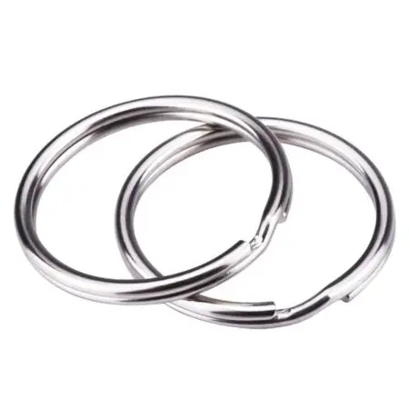 Alternative view of 25mm Split Ring Nickel Plated, Key Ring, Key Fob, Key Tags