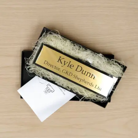 Alternative view of Acrylic Desk Name Plaque, Custom Engraved Sign, Office Plaque, Desk nameplate