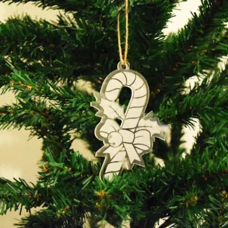 Bauble Christmas Decoration CandyCane 3mm Acrylic Perspex®