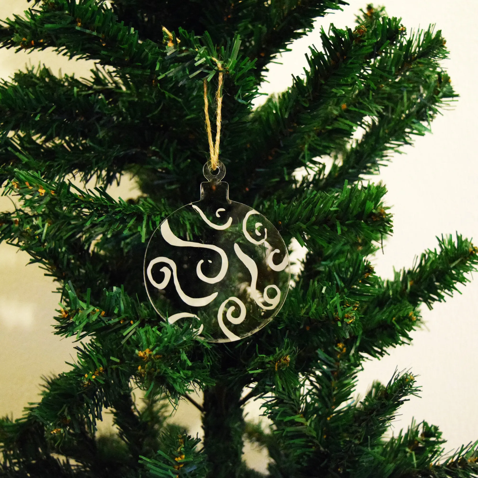 Bauble Christmas Decoration Curve 3mm Acrylic Perspex®