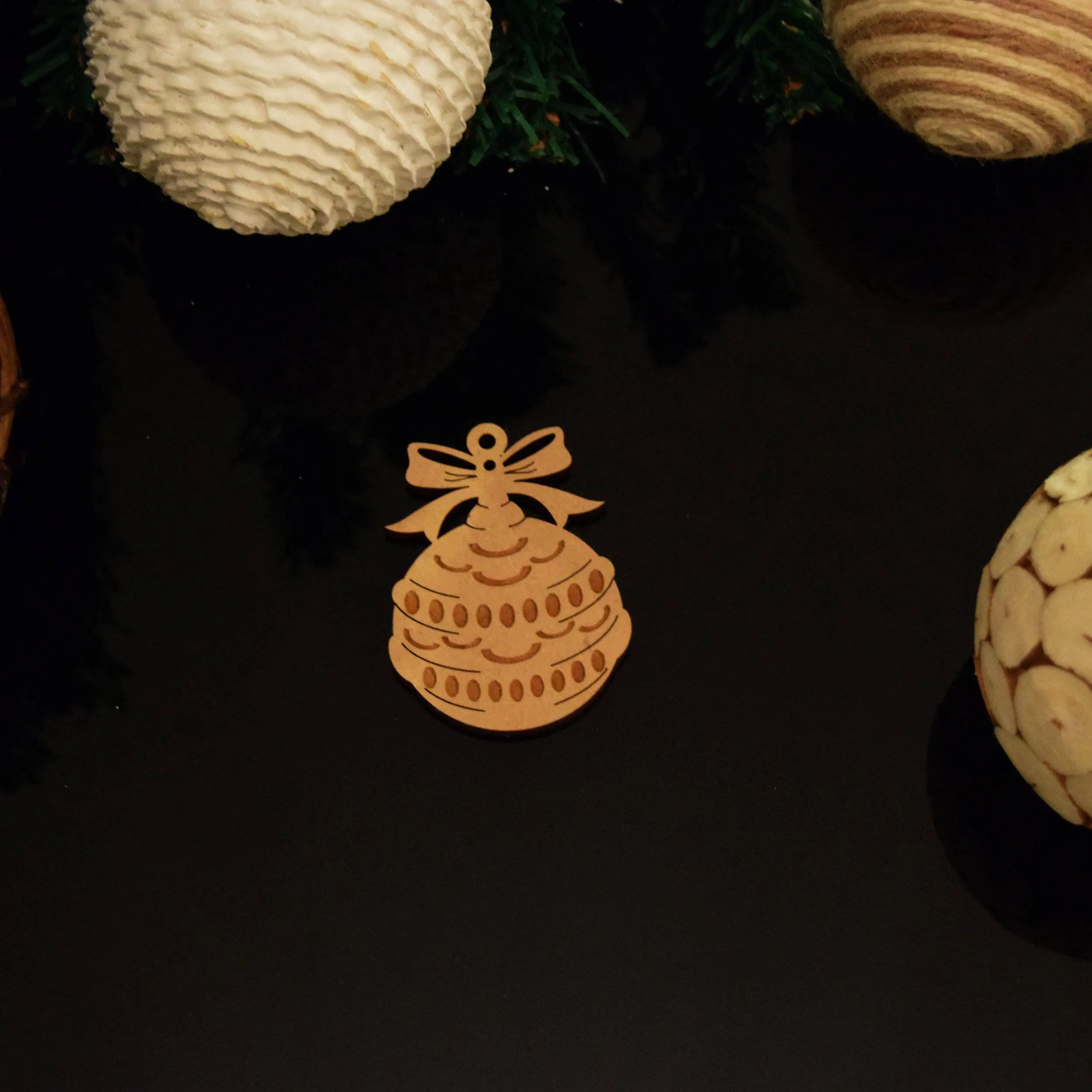 Bauble with Christmas Decoration 3mm MDF