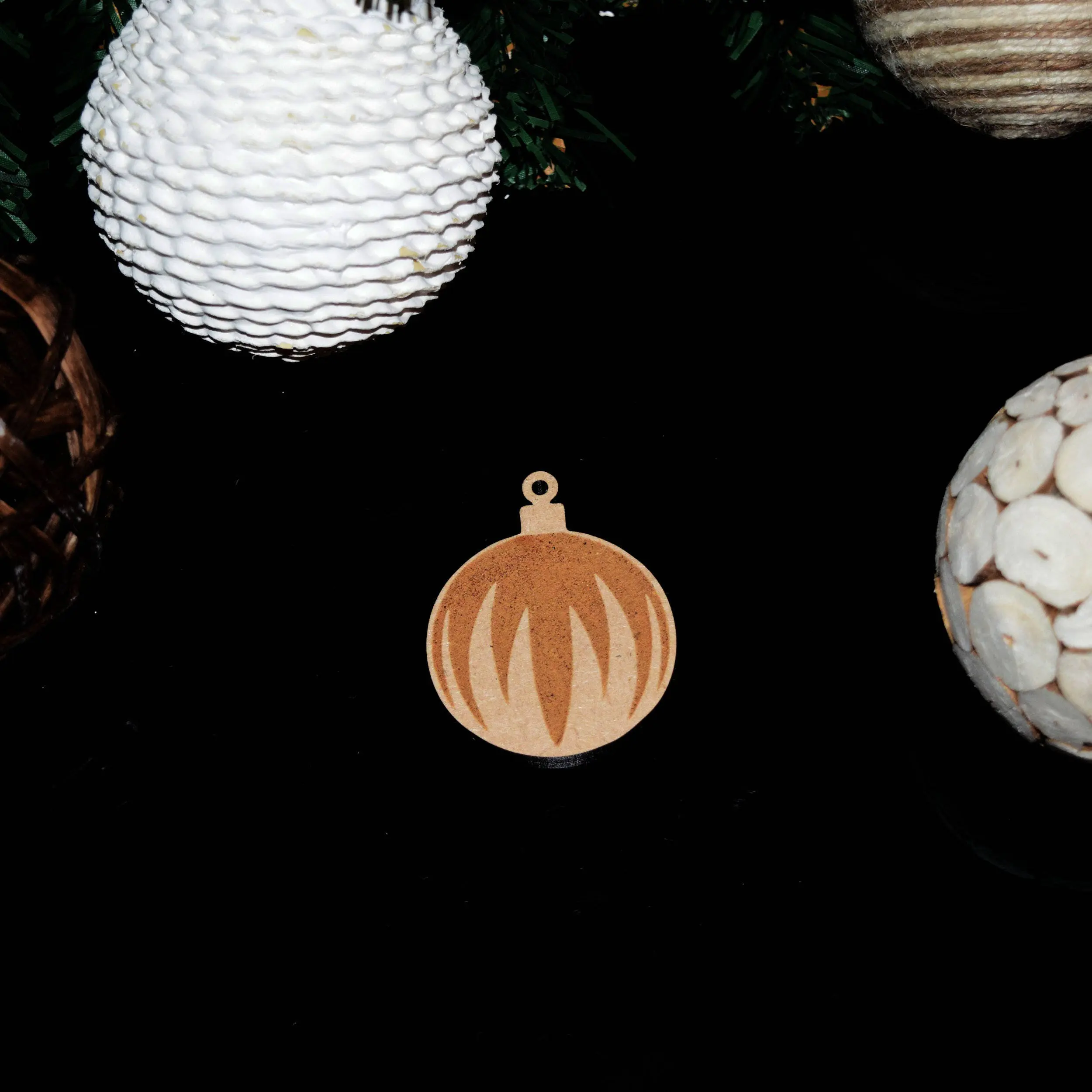Bauble with Flame Christmas Decoration 3mm MDF