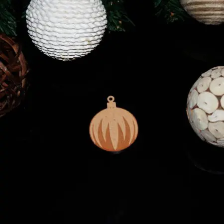 Bauble with Flame Christmas Decoration 3mm MDF