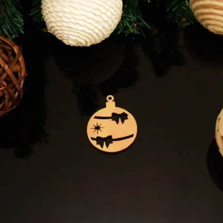 Bauble with Ribbon Christmas Decoration 3mm MDF