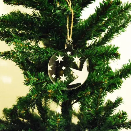 Bauble with Stars Christmas Decoration 3mm Perspex®