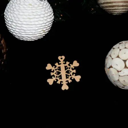 Christmas Decoration Heart 3mm MDF