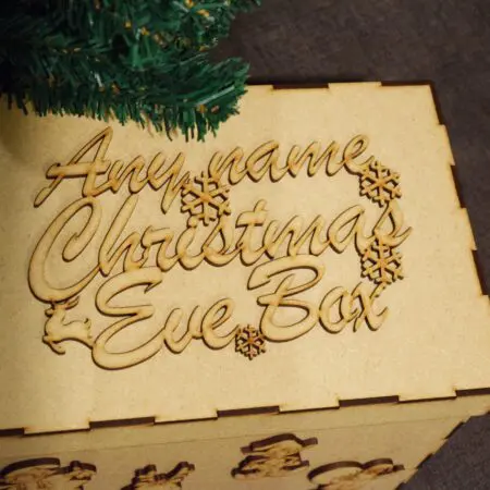 Alternative view of Christmas Eve Box, unpainted MDF,Flat pack, Topper