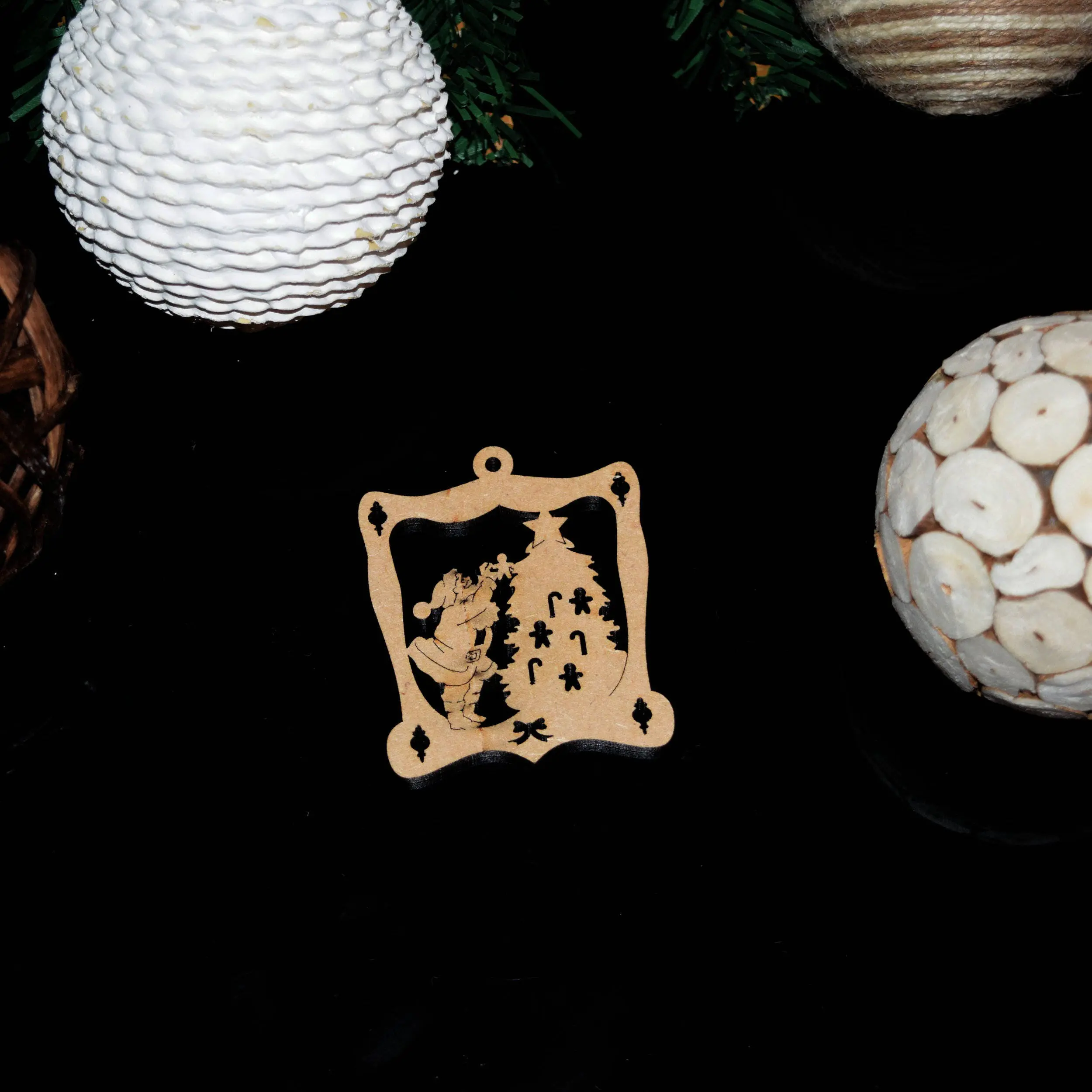 Christmas SantaTree Decoration 3mm MDF