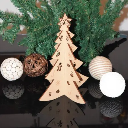 Alternative view of Christmas Tree laser cut 3mm MDF