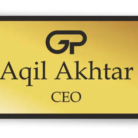 Contemporary Personalised Wall Name Plate 100mm x 180mm