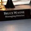 Desk Name Plate with Black Base, Executive Personalised, Custom Engraved Sign, Office Plaque