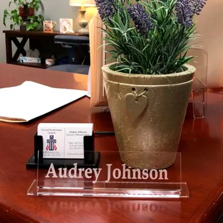 Executive Personalised Desk Name Plate, Custom Engraved Sign, Office Plaque