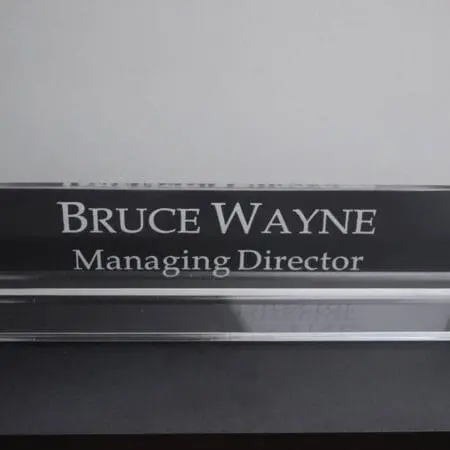 Alternative view of Executive Personalised Desk Name Plate, Custom Engraved Sign, Office Plaque