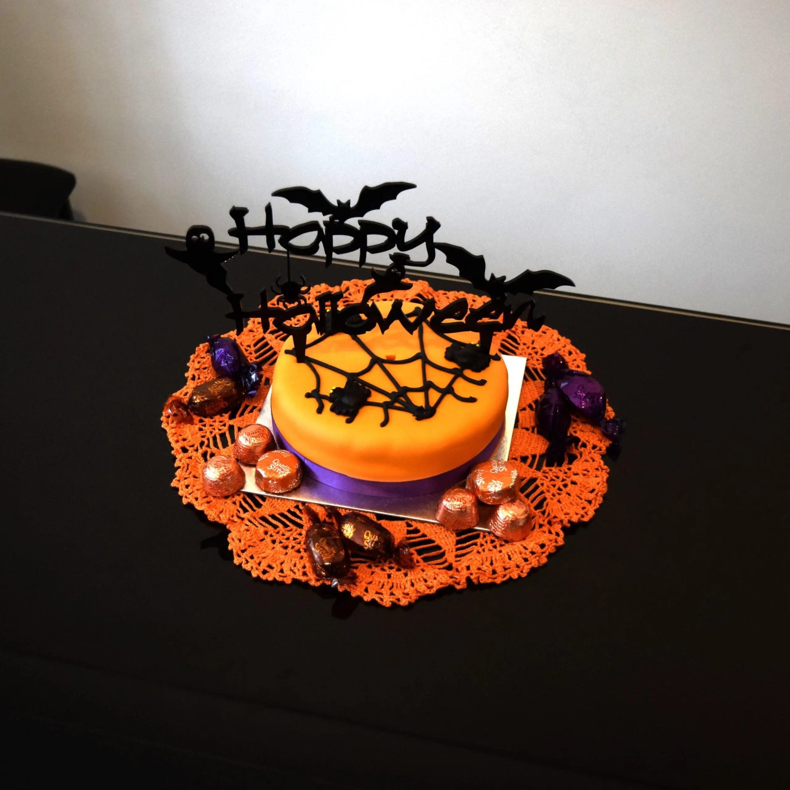 Ghost and Bat Cake Topper, Spooky Halloween Cake Topper, Halloween Party Decor - Image 3