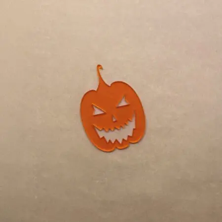 Halloween Pumpkin Type 2 Embellishment 3mm Acrylic