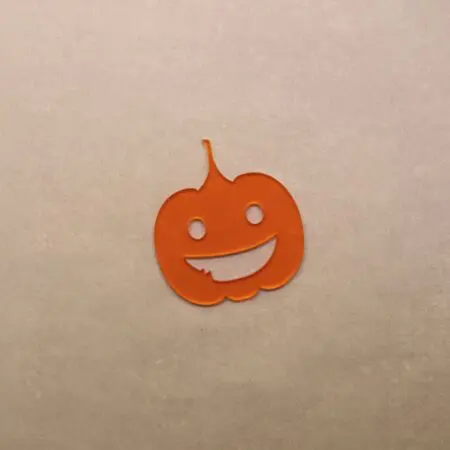 Halloween Pumpkin Type 3 Embellishment 3mm Acrylic