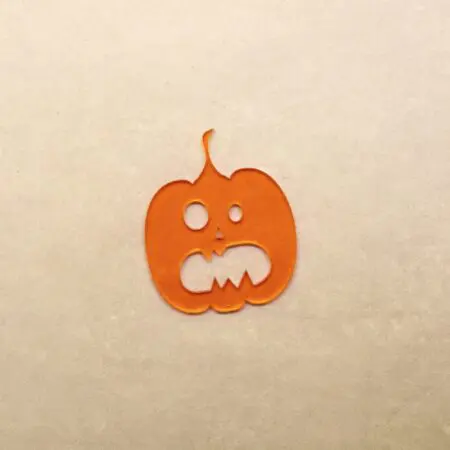 Halloween Pumpkin Type 4 Embellishment 3mm Acrylic