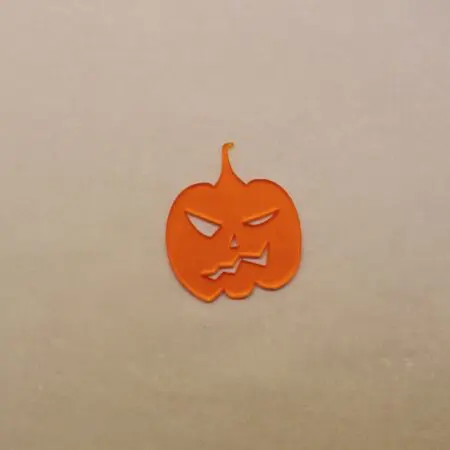 Halloween Pumpkin Type 5 Embellishment 3mm Acrylic