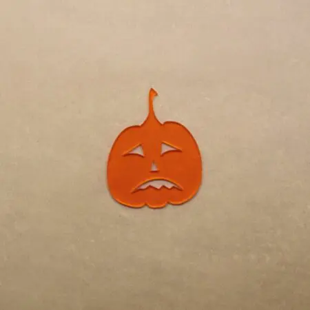 Halloween Pumpkin Type 7 Embellishment 3mm Acrylic