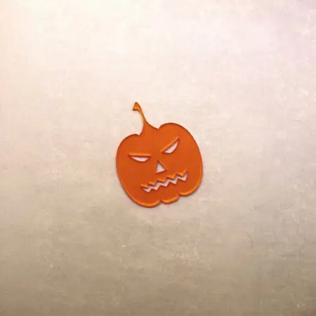 Halloween Pumpkin Type 9 Embellishment 3mm Acrylic