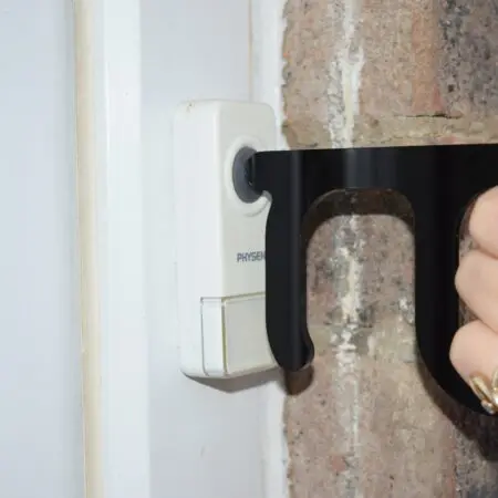 Hands free, hands door handle opener, push buttons, germs free