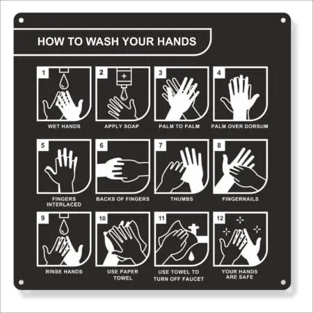 Alternative view of How to wash your hands , 290mm x 290mm Sign