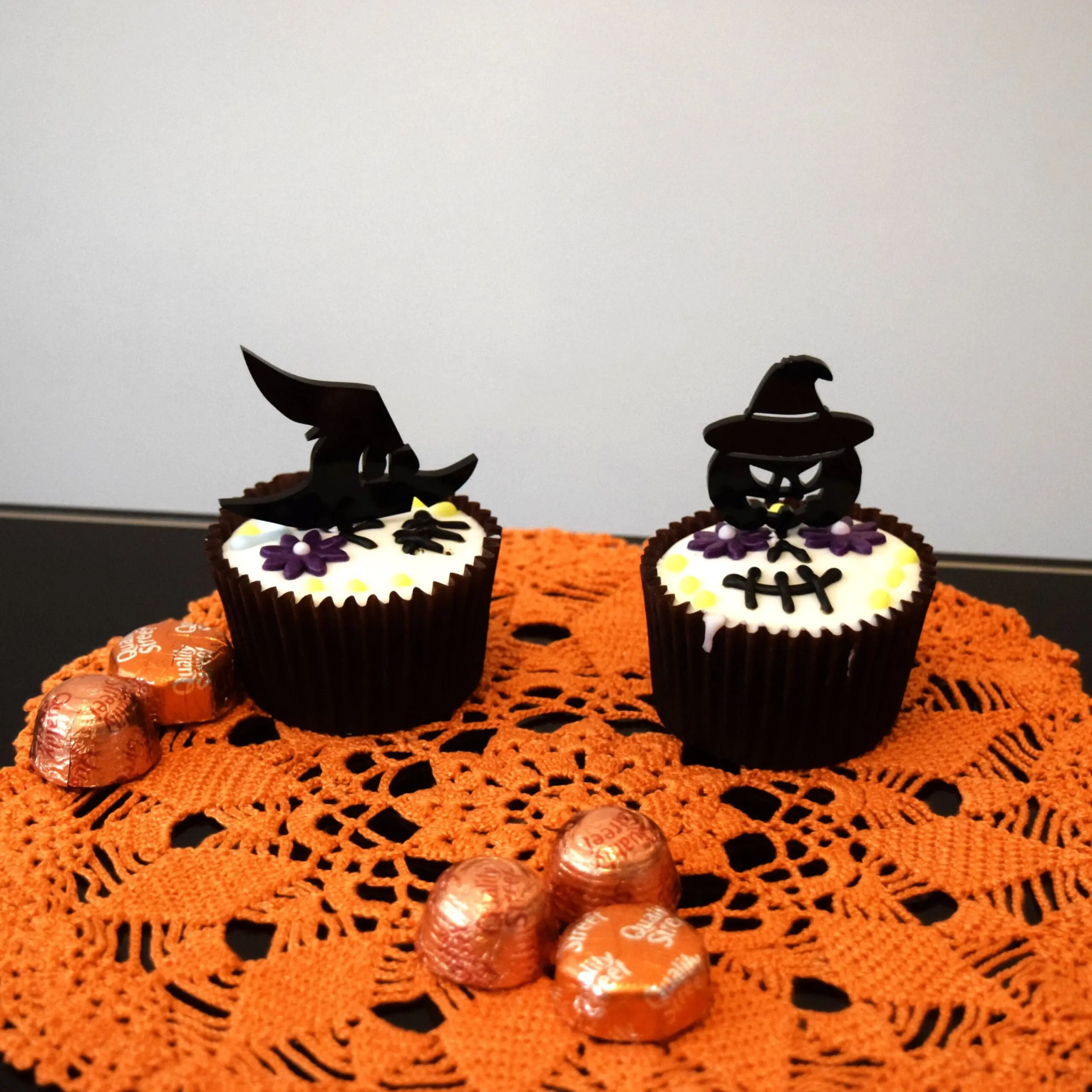 Mixed Cupcake Topper, Spooky Halloween Cupcake Topper, Halloween Party Decor, Pumpkin, Witch - Image 5
