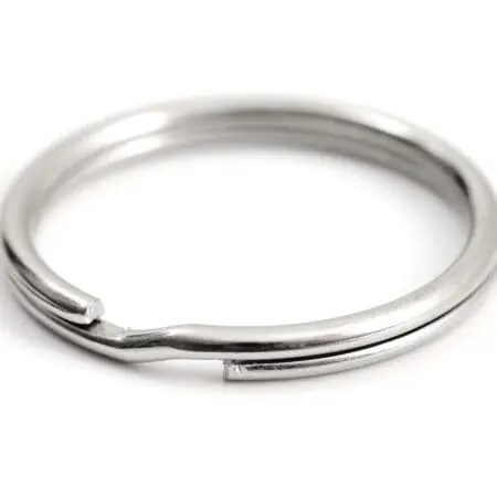 Alternative view of Nickel Plated Split Ring, 25mm, Key Ring, Key Fob, Key Tags