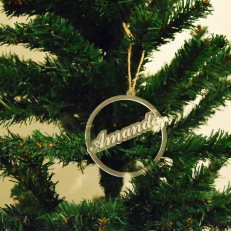 Personalised Bauble Perspex Acrylic Plywood MDF Your Name