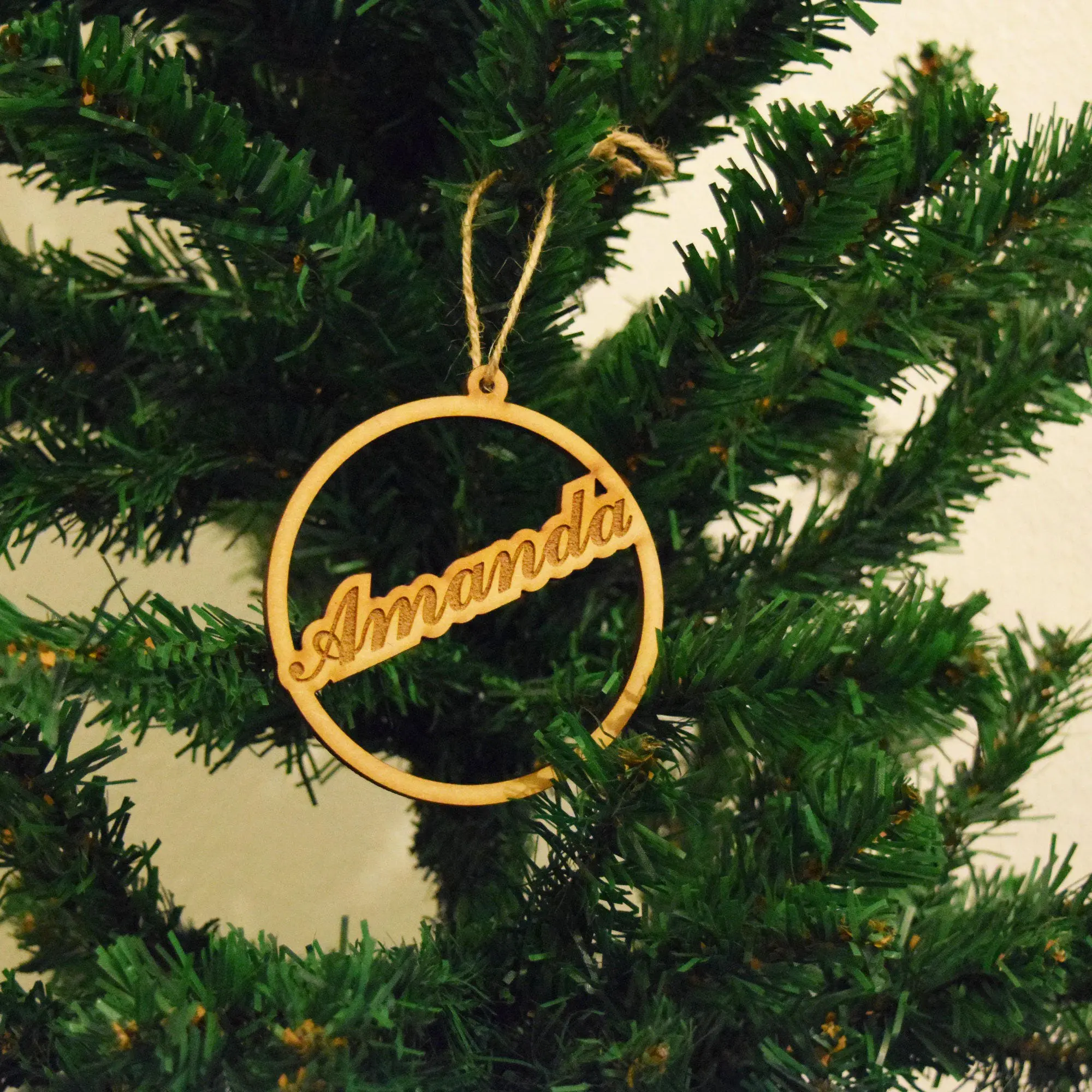 Personalised Bauble Perspex Acrylic Plywood MDF Your Name - Image 2