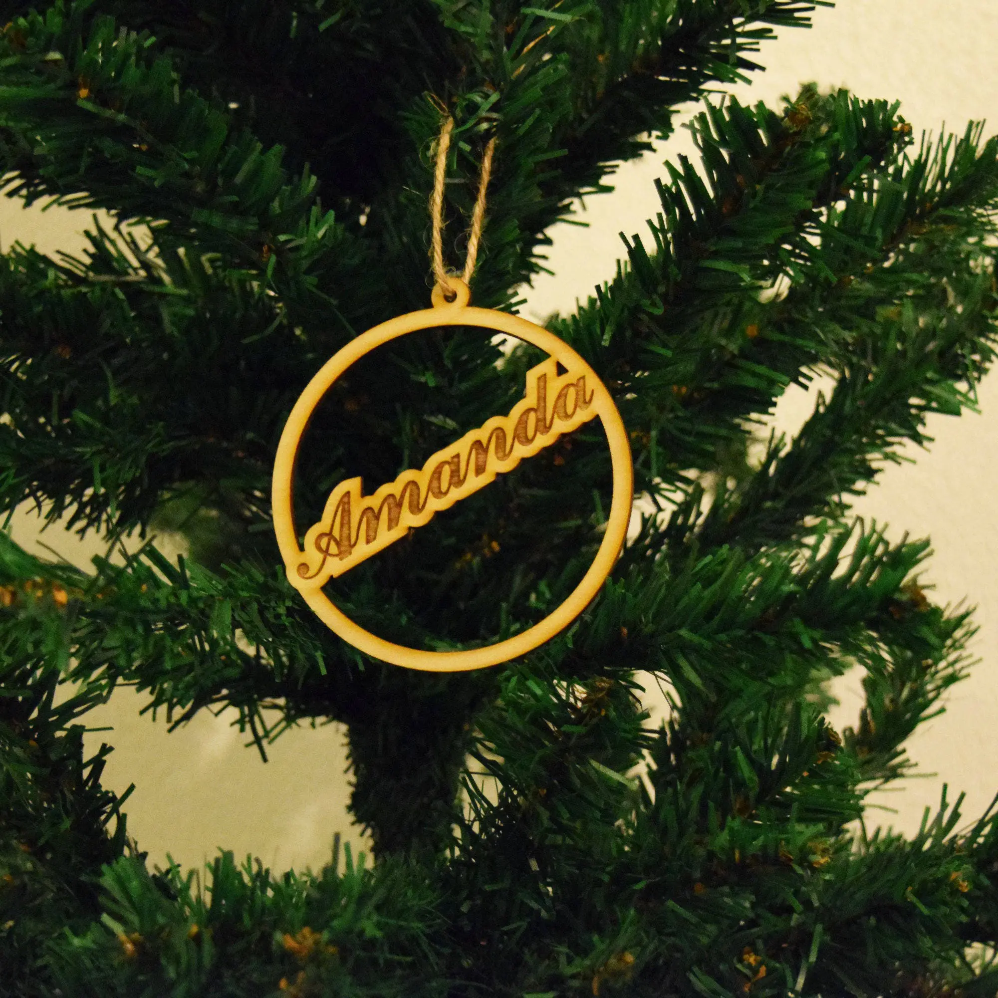 Personalised Bauble Perspex Acrylic Plywood MDF Your Name - Image 3