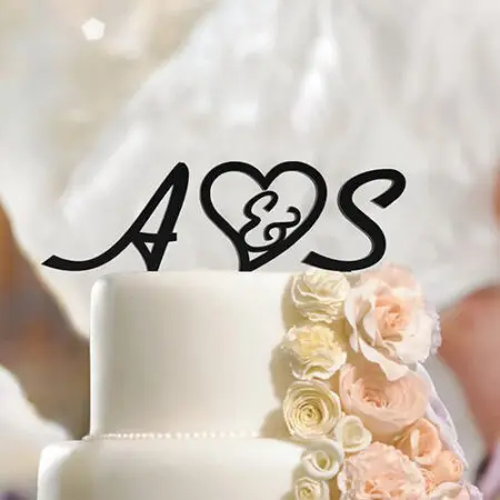 Personalized Wedding Initials, Custom Made Script, Monogram ,Cake Topper Letters