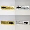 Please Use Other Door Engraved with Arrow Home, Store or Office Plastic Sign 2.7" High x11.8" Wide / 7cm x 30cm