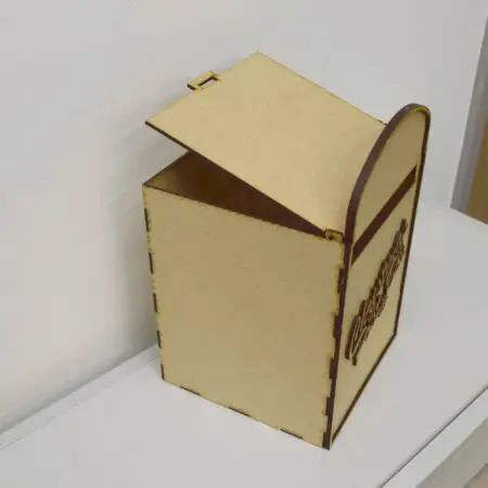 Alternative view of Santa's Christmas Post Box, unpainted MDF,Flat pack, Topper