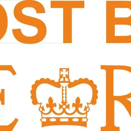 Script 2" Post Box, 3" E crown R unpainted MDF