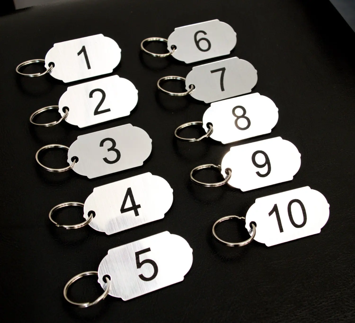Set of 10 Numbered key tags ideal for clubs, leisure centres, school