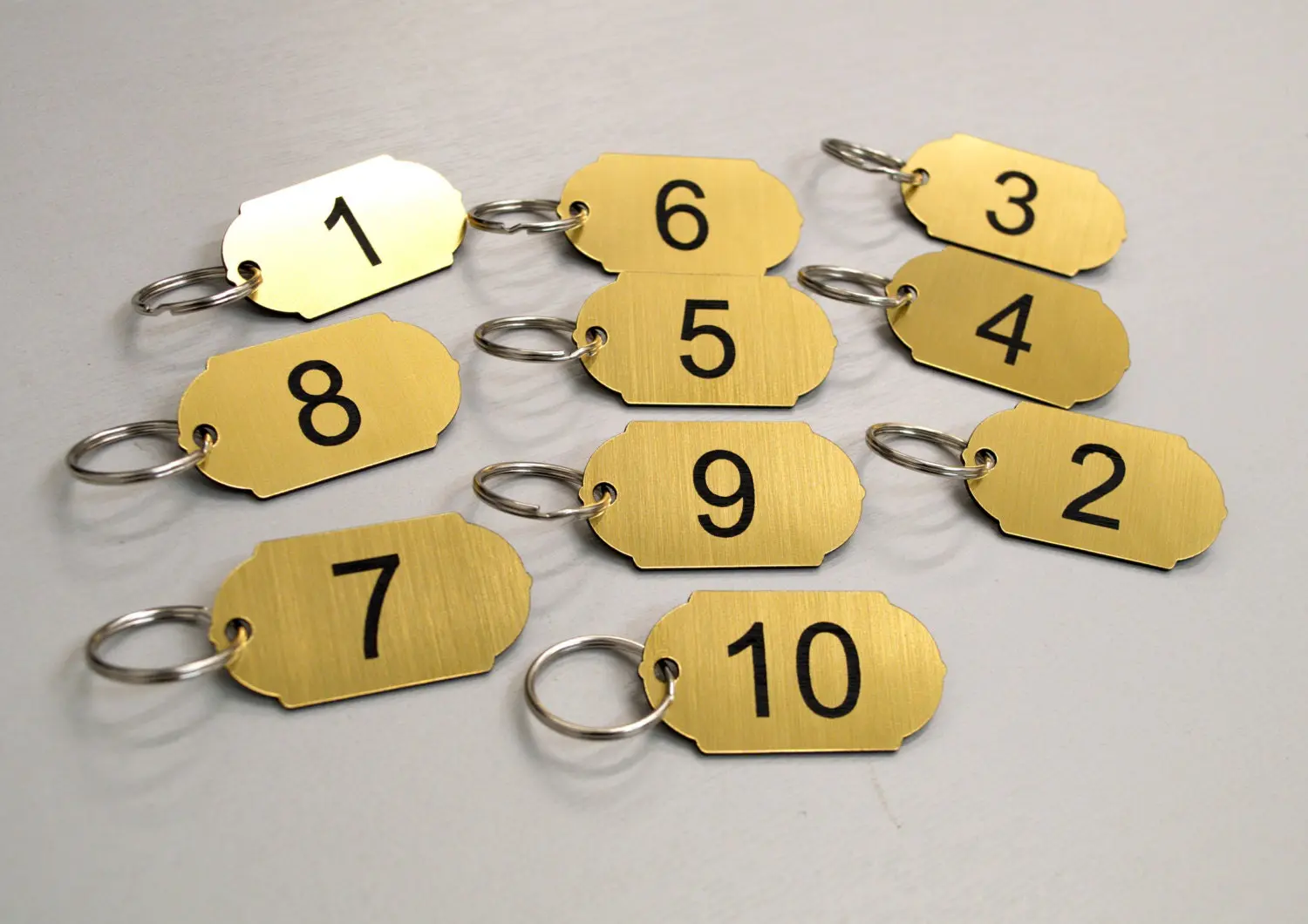 Set of 10 Numbered key tags ideal for clubs, leisure centres, school