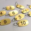 Set of 10 Numbered key tags ideal for clubs, leisure centres, school