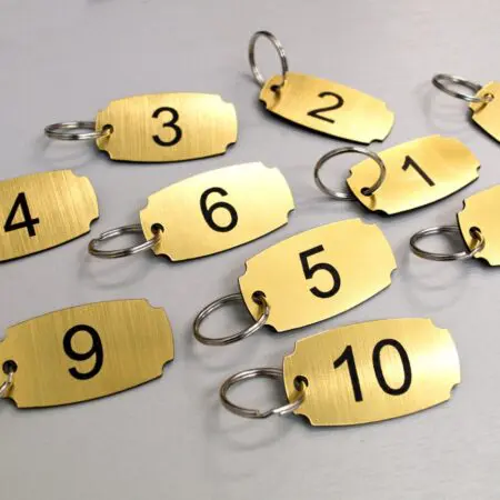 Set of 10 Numbered key tags ideal for clubs, leisure centres, school