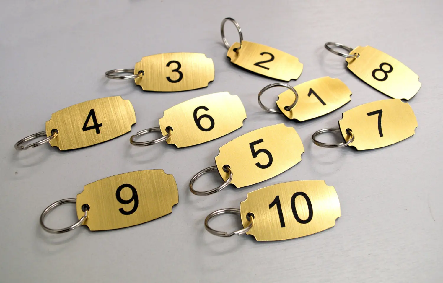 Set of 10 Numbered key tags ideal for clubs, leisure centres, school
