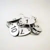Set of 20 oval shaped numbered key tags ideal for clubs, leisure centres, school