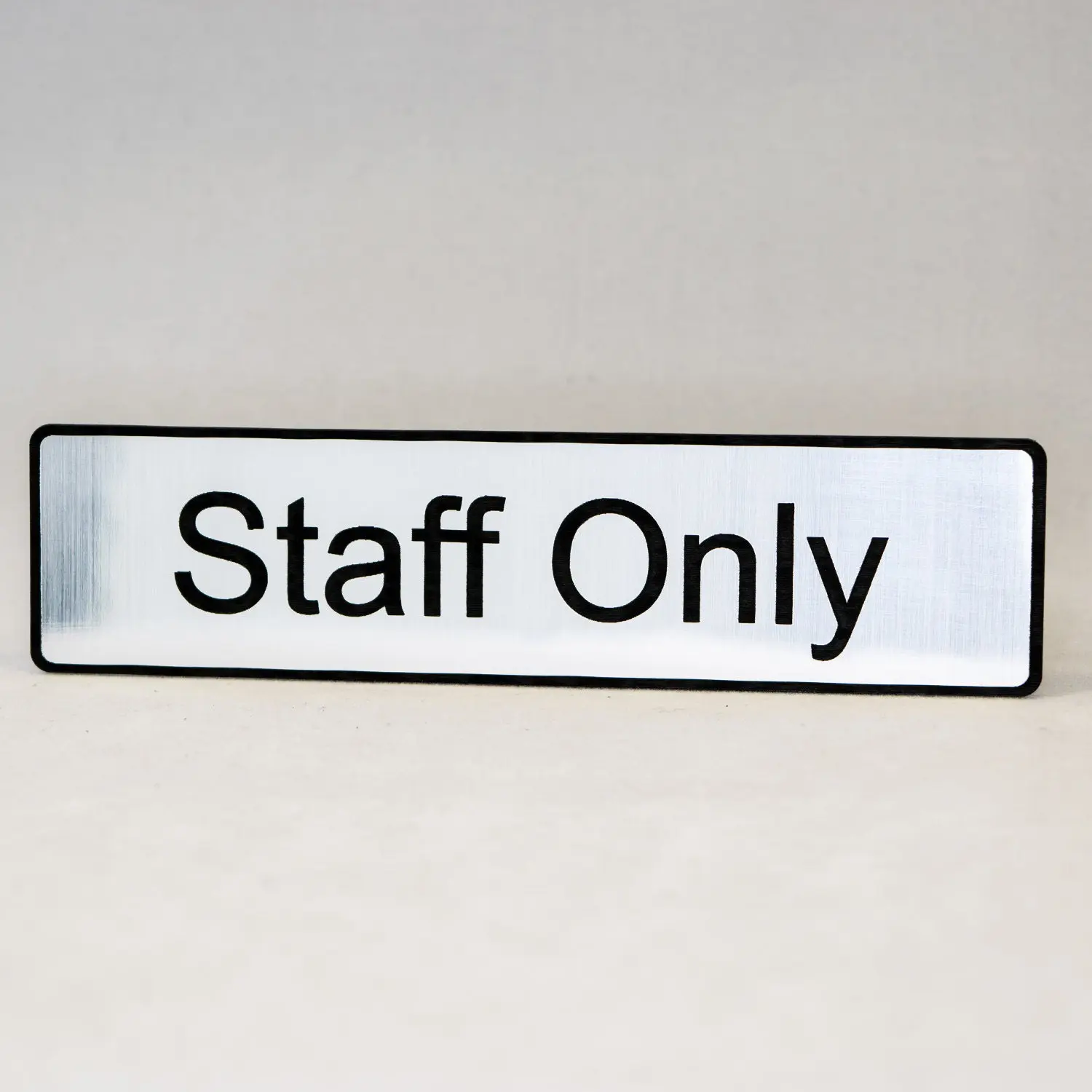 STAFF ONLY Laser Engraved Home, Store, Restaurant, Club Plastic Sign 1.5"x 6"