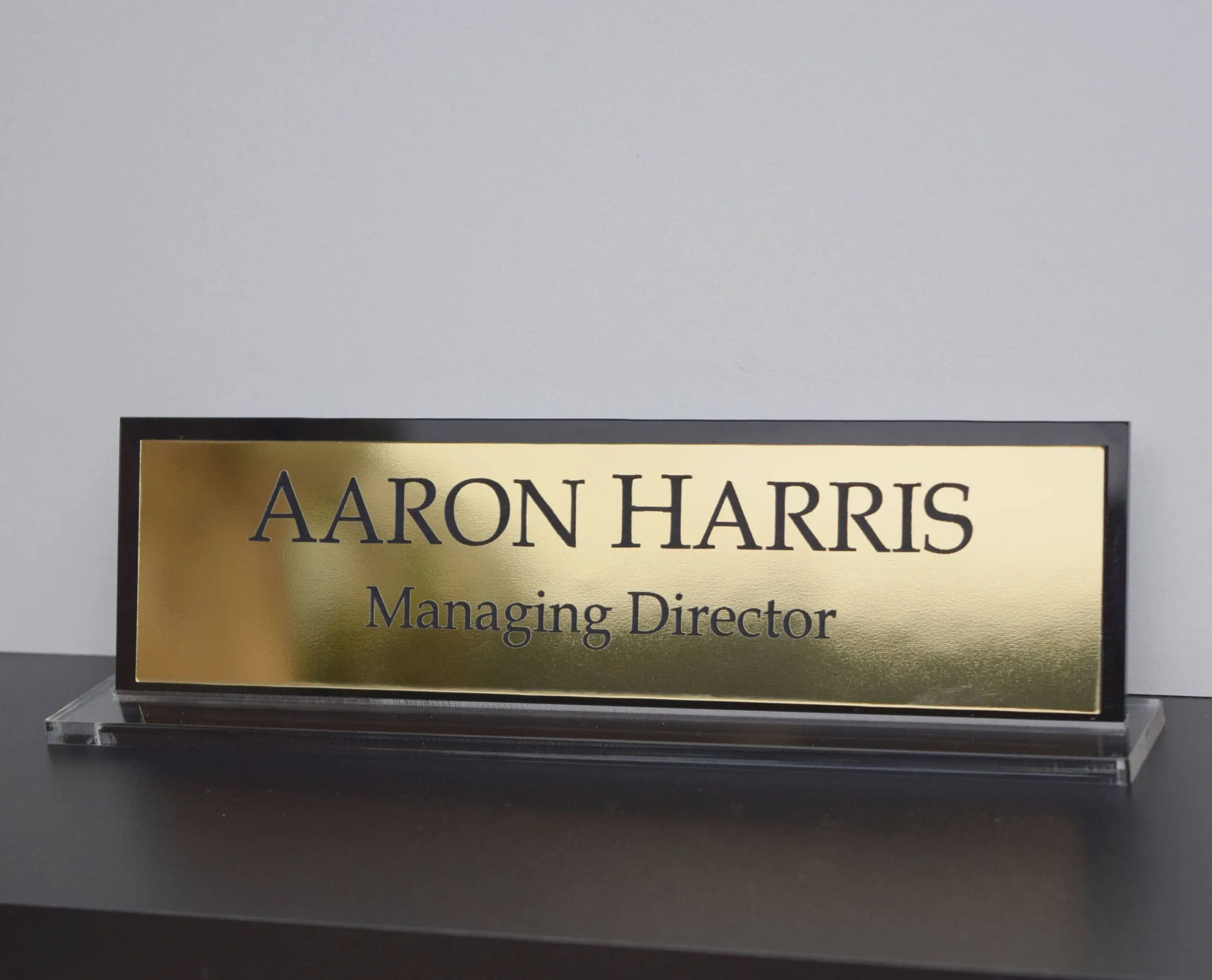 Stylish Personalised Executive Desk Name Plate, Custom Engraved Sign, Office Plaque - Image 2