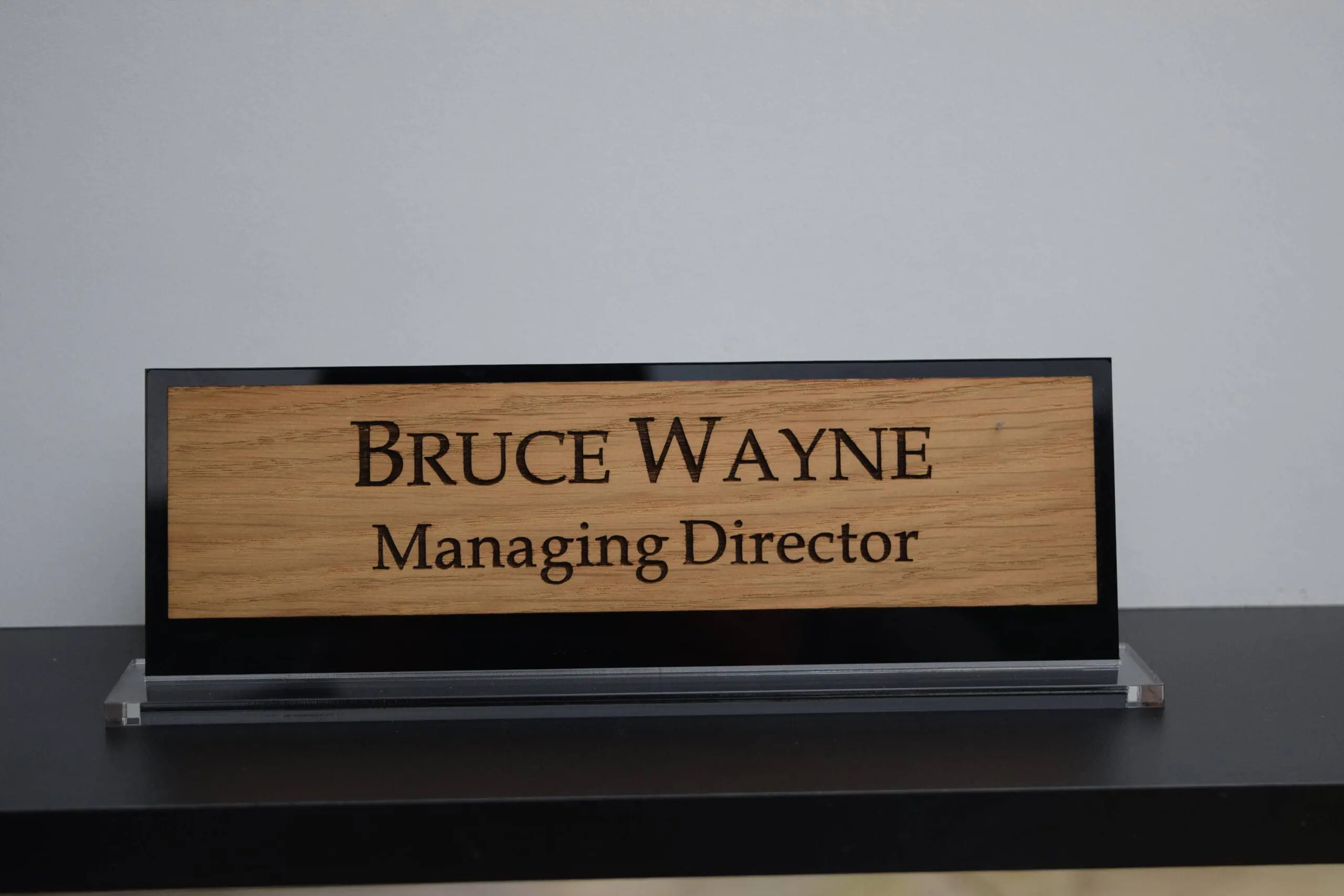 Stylish Personalised Executive Desk Name Plate, Custom Engraved Sign, Office Plaque - Image 3